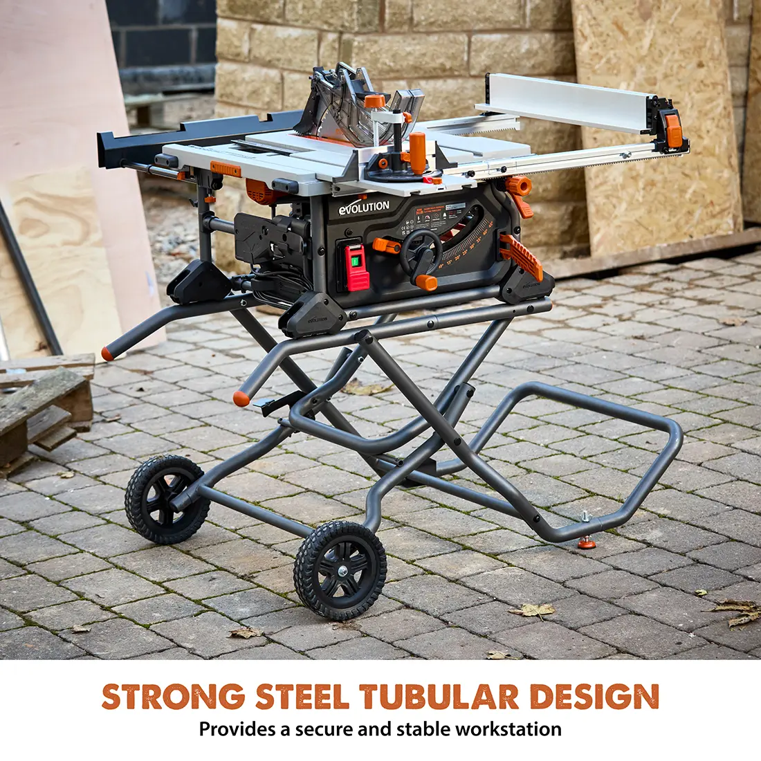 Evolution Compact Folding Wheeled Scissor Stand For R10TS Table Saw - Image 4