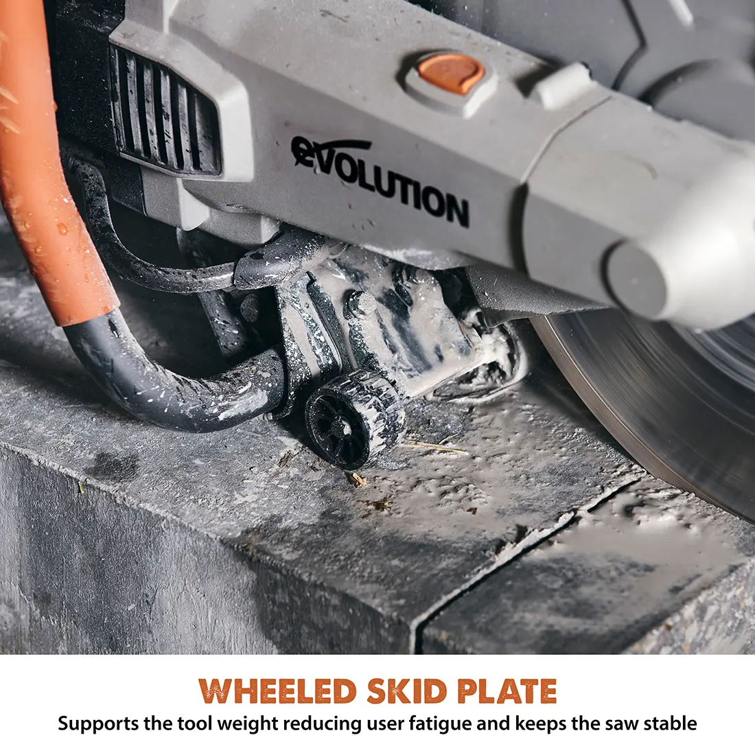 Evolution R14DCT | 14 in. | 20A Plug | Electric Concrete Saw | Water Fed Dust Suppression | Premium Diamond Blade Included - Image 10