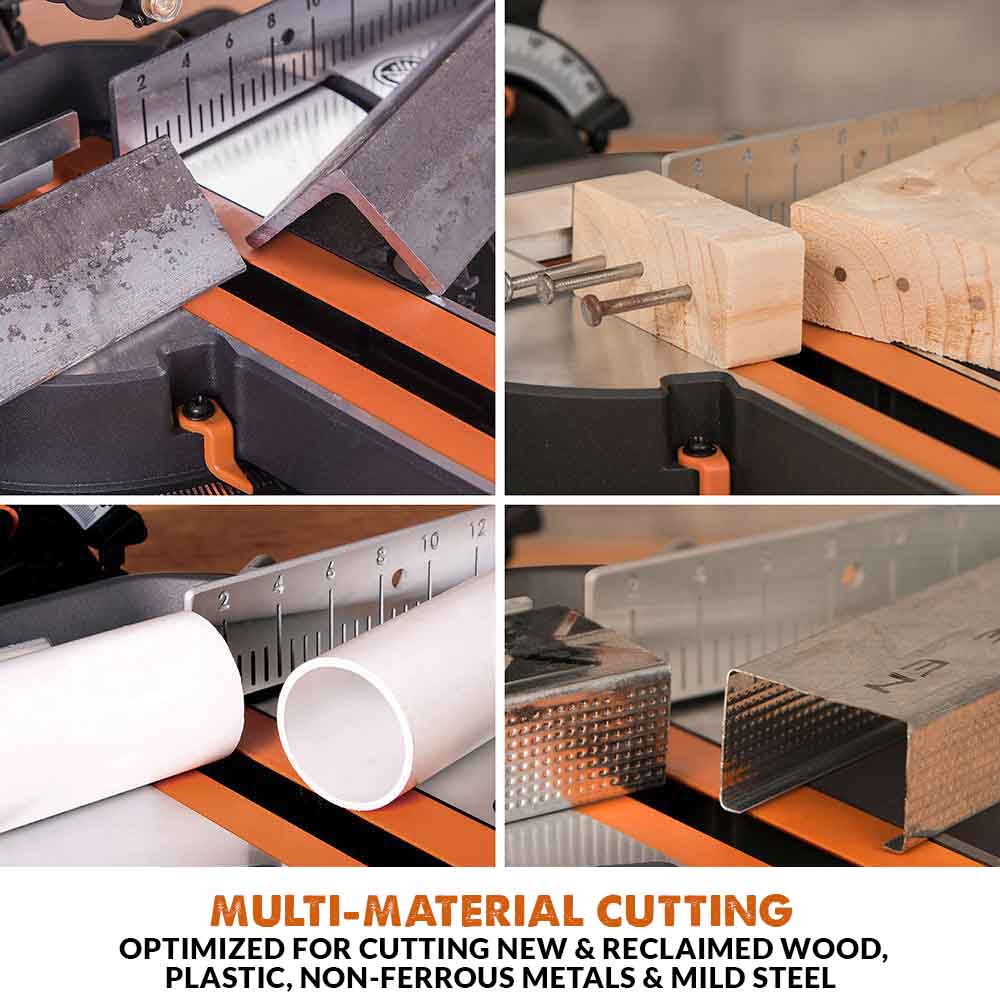 Evolution Cordless R185CMS-Li 7-1/4 in Compound Miter Saw 20V Li-Ion EXT Inc Multi-Material Blade - Image 3