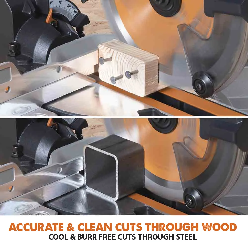 Evolution Cordless R185SMS-Li 7-1/4 in Sliding Miter Saw 20V Li-Ion EXT Inc Multi-Material Blade - Image 4