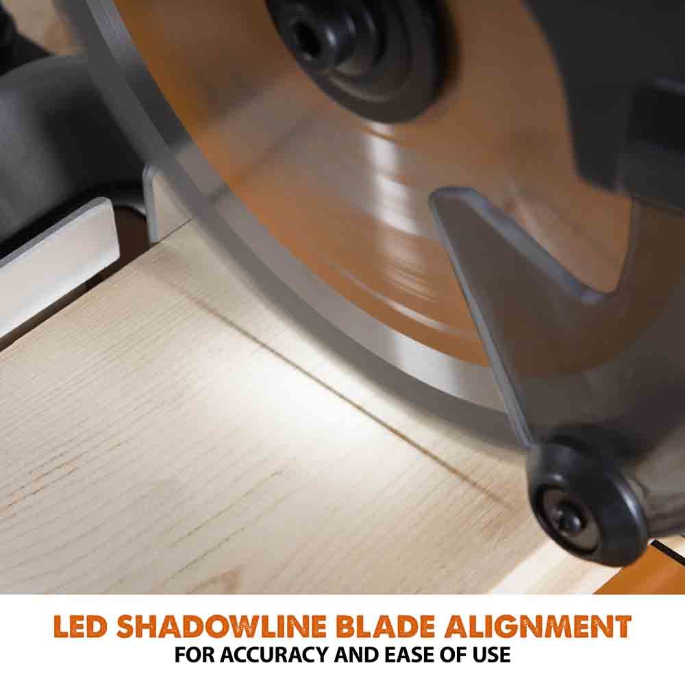 Evolution Cordless R185SMS-Li 7-1/4 in Sliding Miter Saw 20V Li-Ion EXT Inc Multi-Material Blade - Image 6