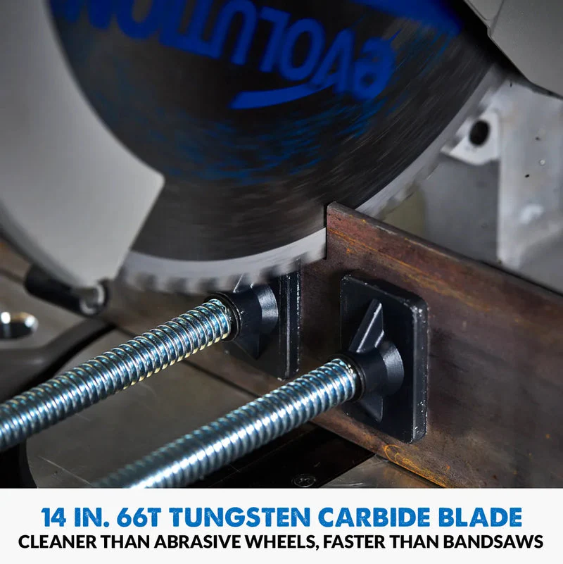 Evolution S355MCS: Metal Cutting Mitering Chop Saw With 14 in. Mild Steel Blade | Heavy Duty - Image 14