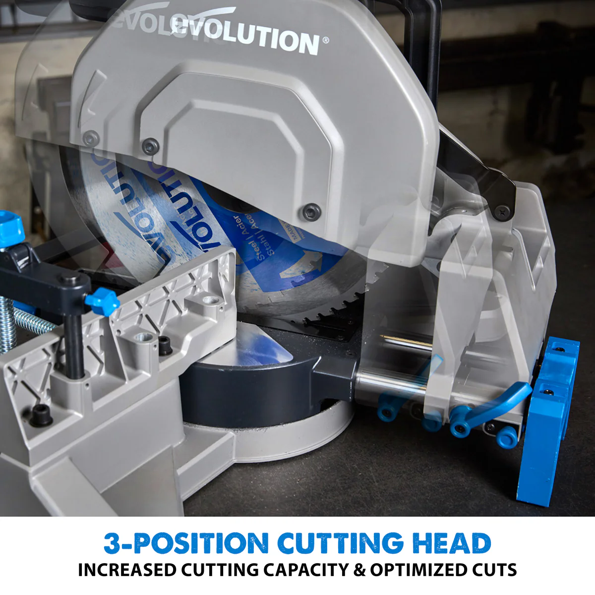 Evolution S355MCS: Metal Cutting Mitering Chop Saw With 14 in. Mild Steel Blade | Heavy Duty - Image 4
