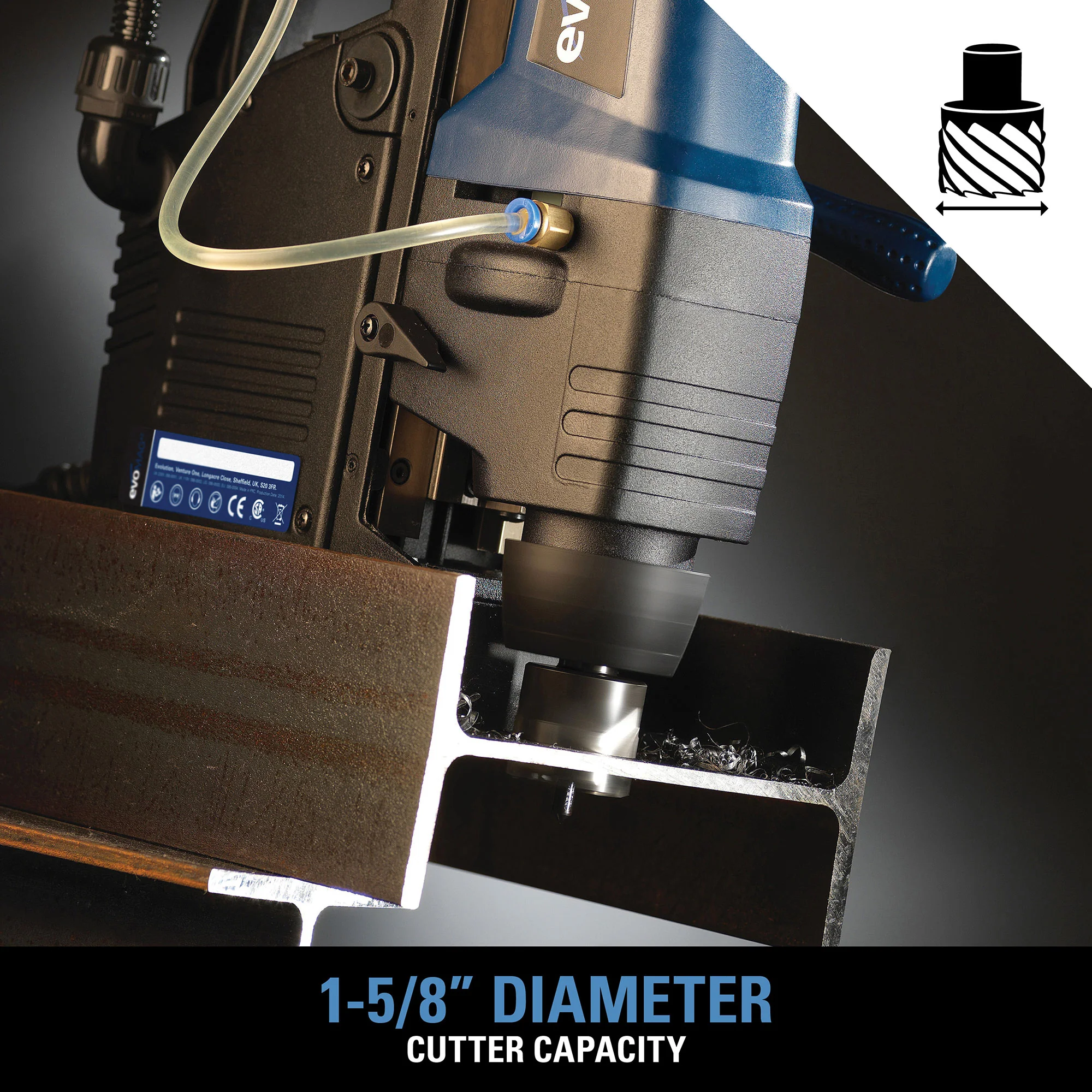 Evolution EVOMAG42: 1-5/8 in. Magnetic Drill With Carry Case - Image 4