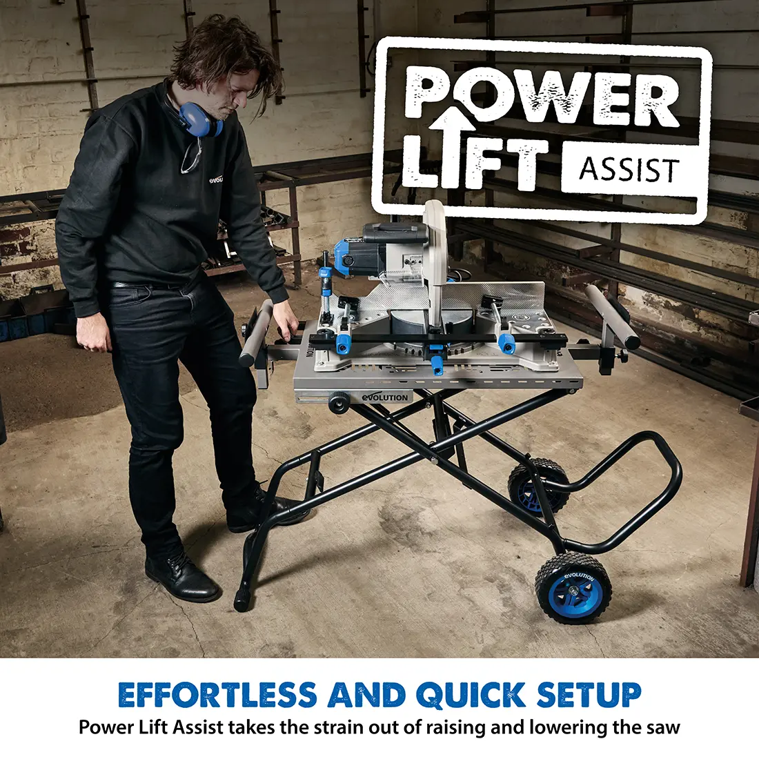 Evolution MCSSTAND | Mitering Chop Saw Stand with Powerlift Assist - Image 5