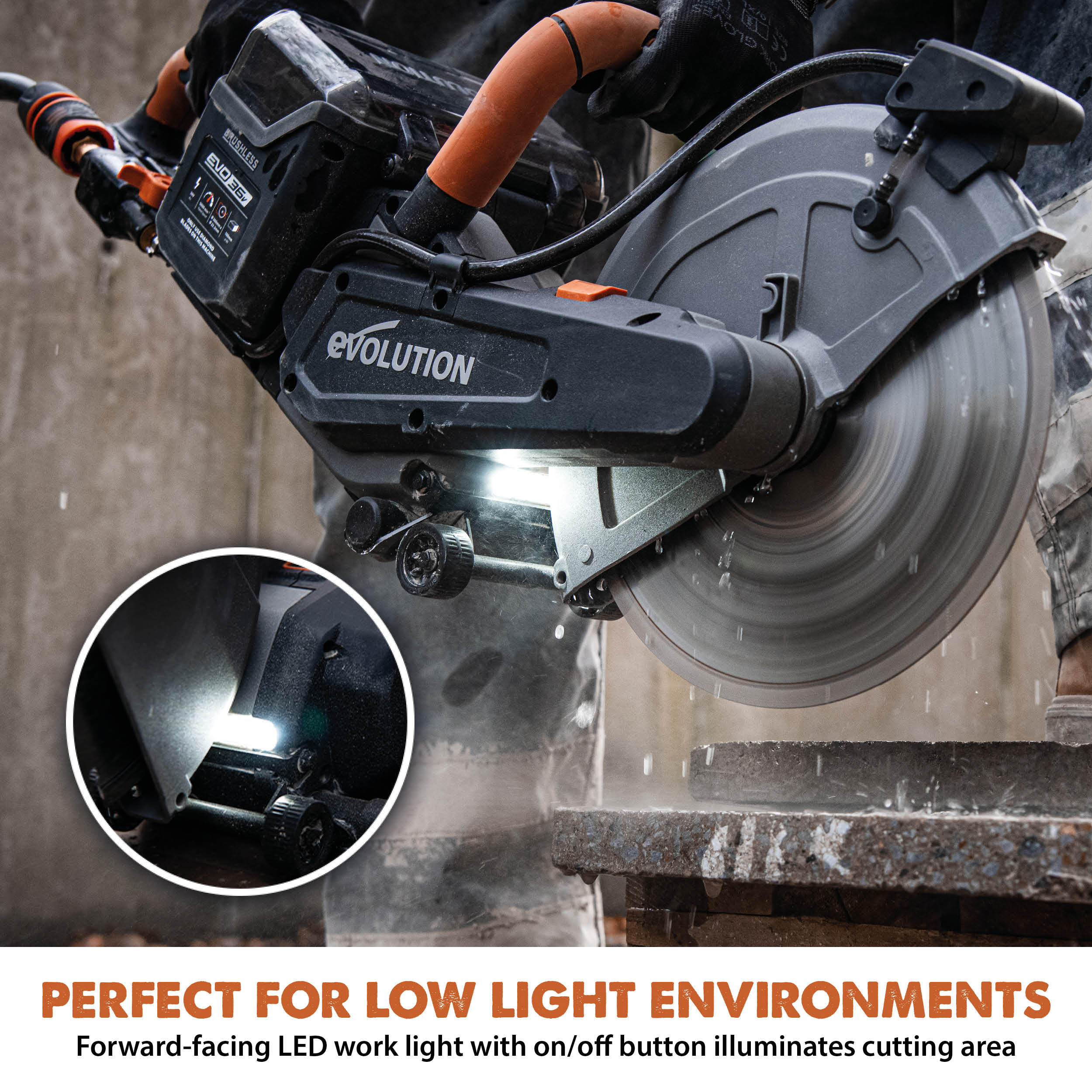 Evolution Cordless R10DCT-Li | 10 In. | Concrete Saw | Automatic Water-Fed Dust Suppression | Premium Thin Kerf Diamond Blade Included - Image 10