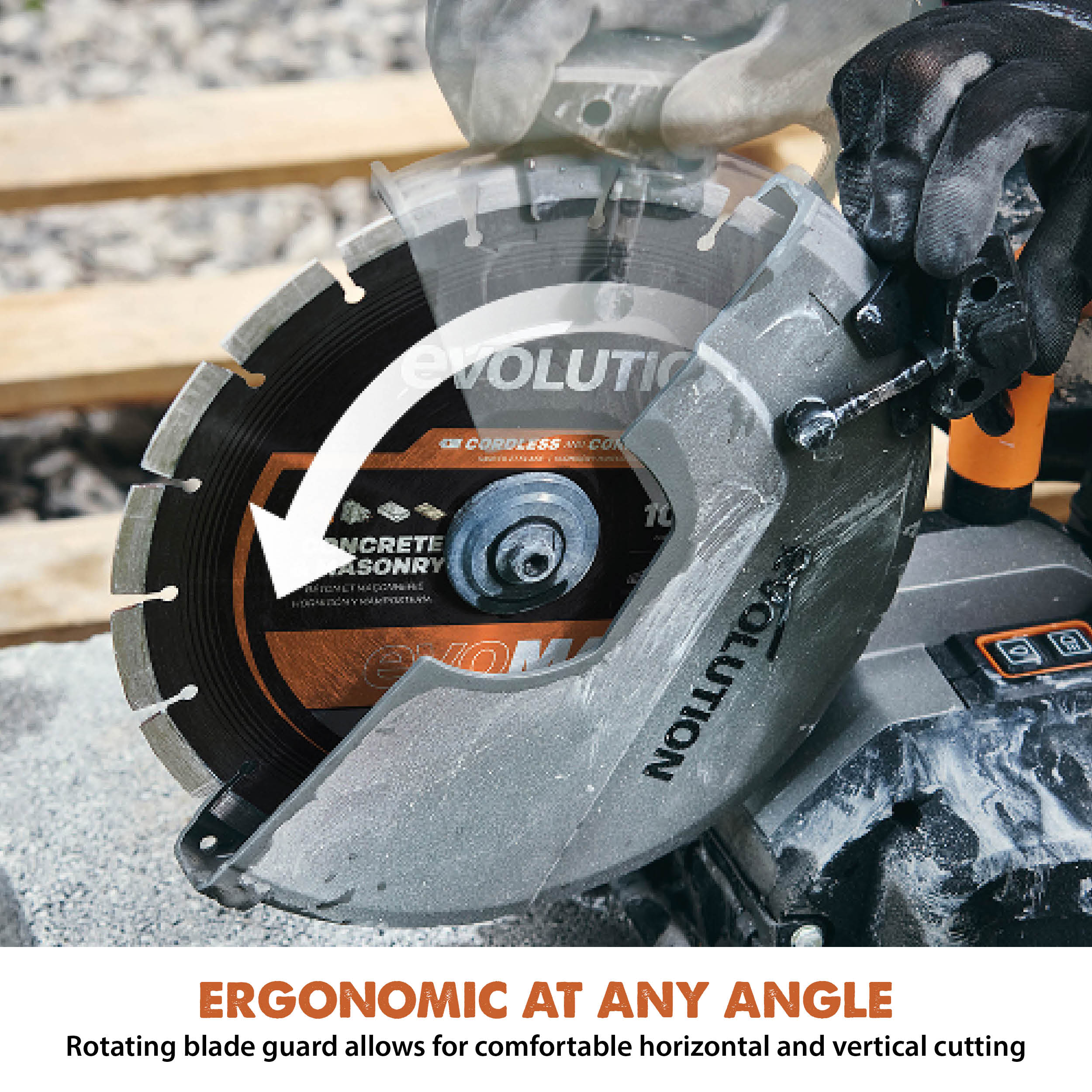 Evolution Cordless R10DCT-Li | 10 In. | Concrete Saw | Automatic Water-Fed Dust Suppression | Premium Thin Kerf Diamond Blade Included - Image 9