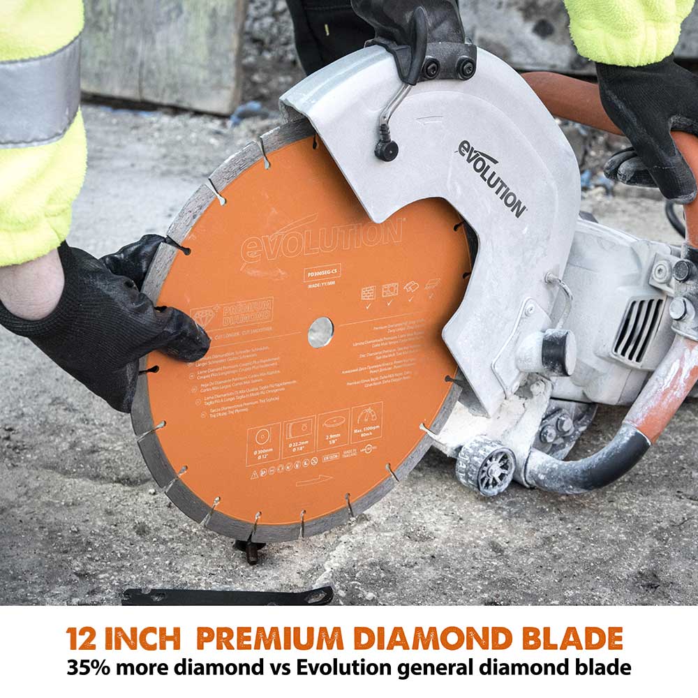 Evolution R12DCT | 12 in. | Electric Concrete | Water Fed Dust Suppression | Premium Diamond Blade Included - Image 10