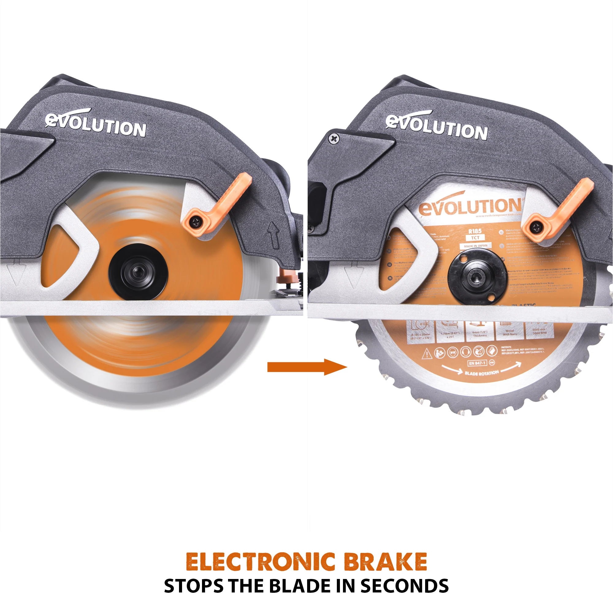 Evolution R185CCS: Multi-Material Cutting Circular Saw 7-1/4 in. Blade - Image 18