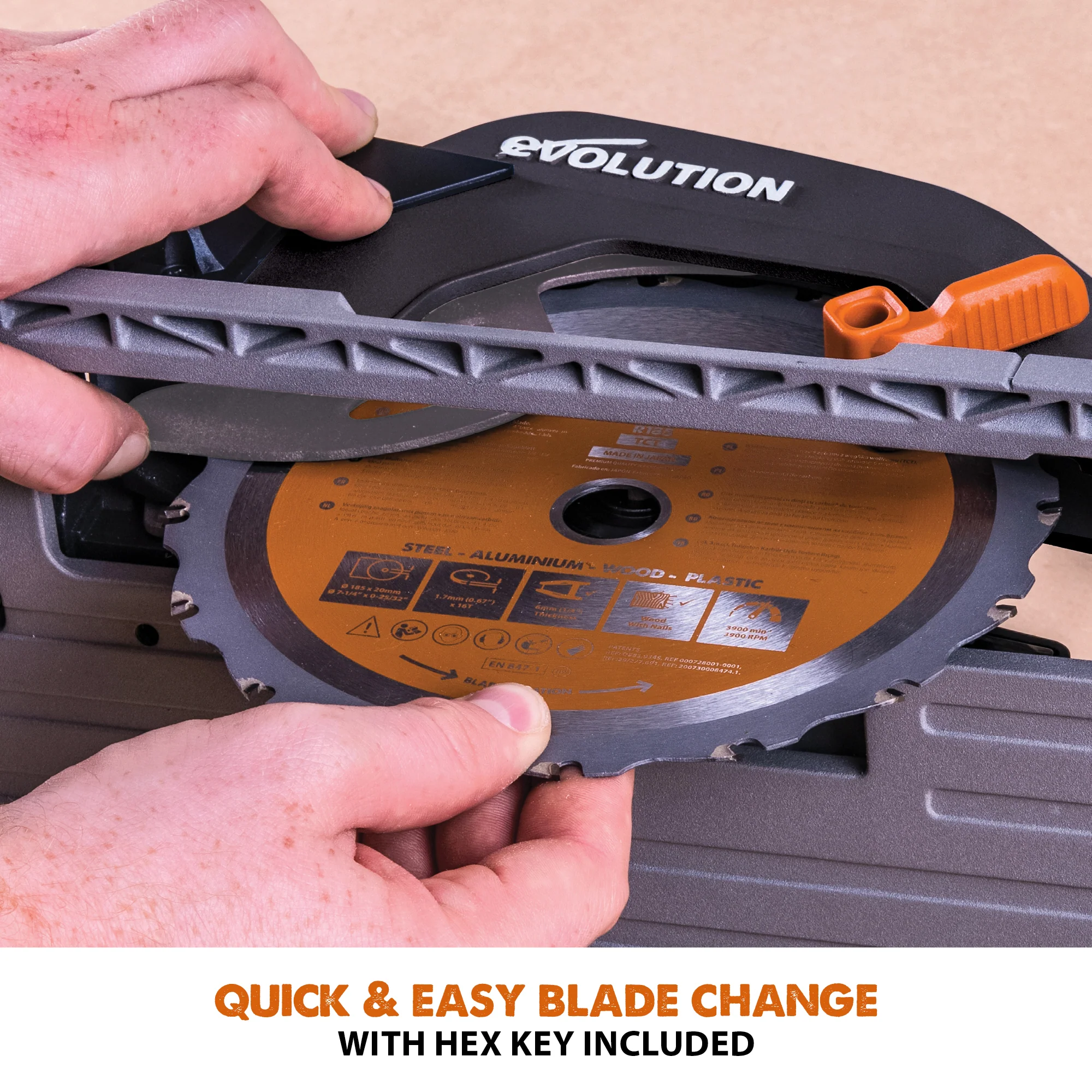 Evolution R185CCS: Multi-Material Cutting Circular Saw 7-1/4 in. Blade - Image 21