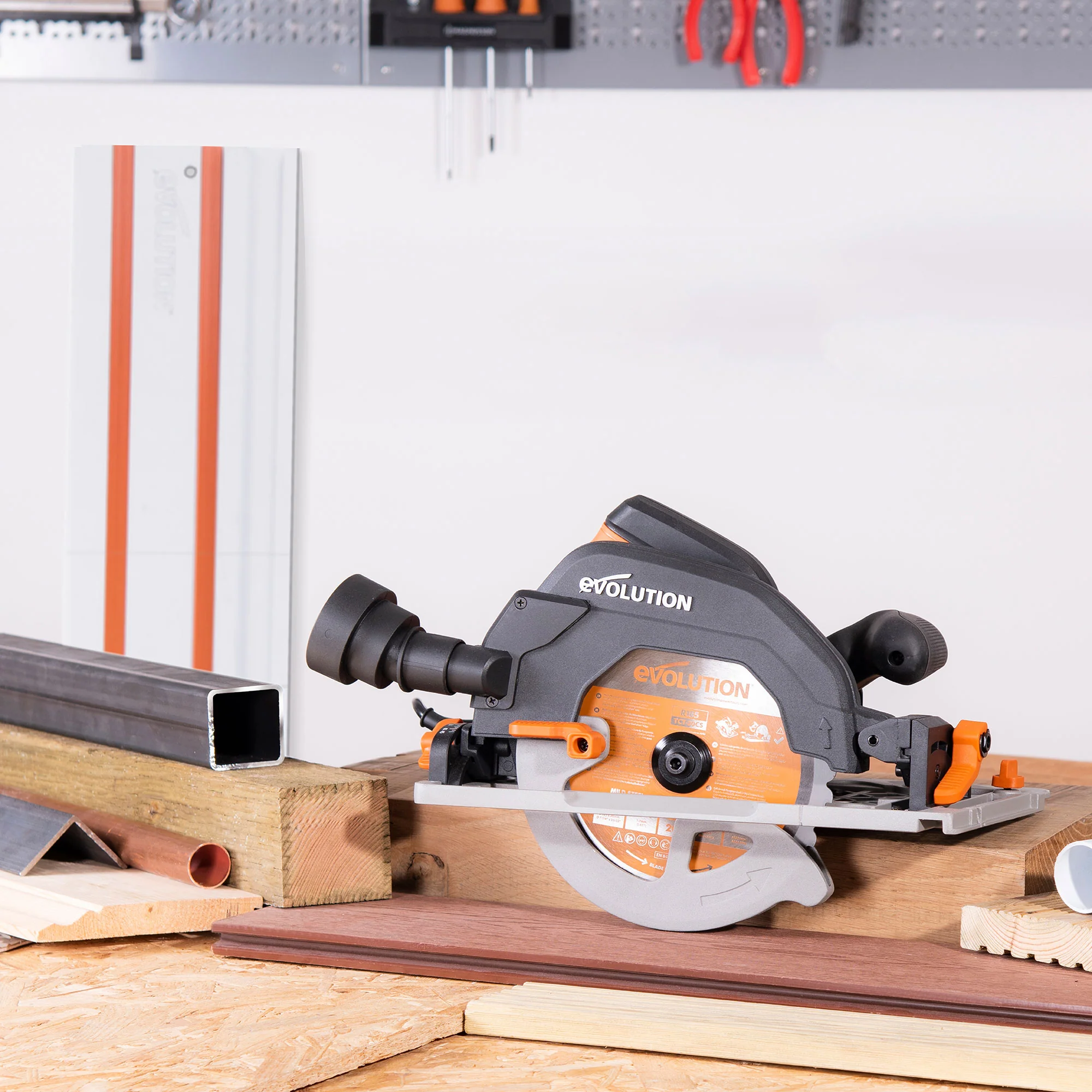 Evolution R185CCSX: Multi-Material Cutting Circular Saw 7-1/4 in. Blade With 3ft, 4in. Track Included - Image 10