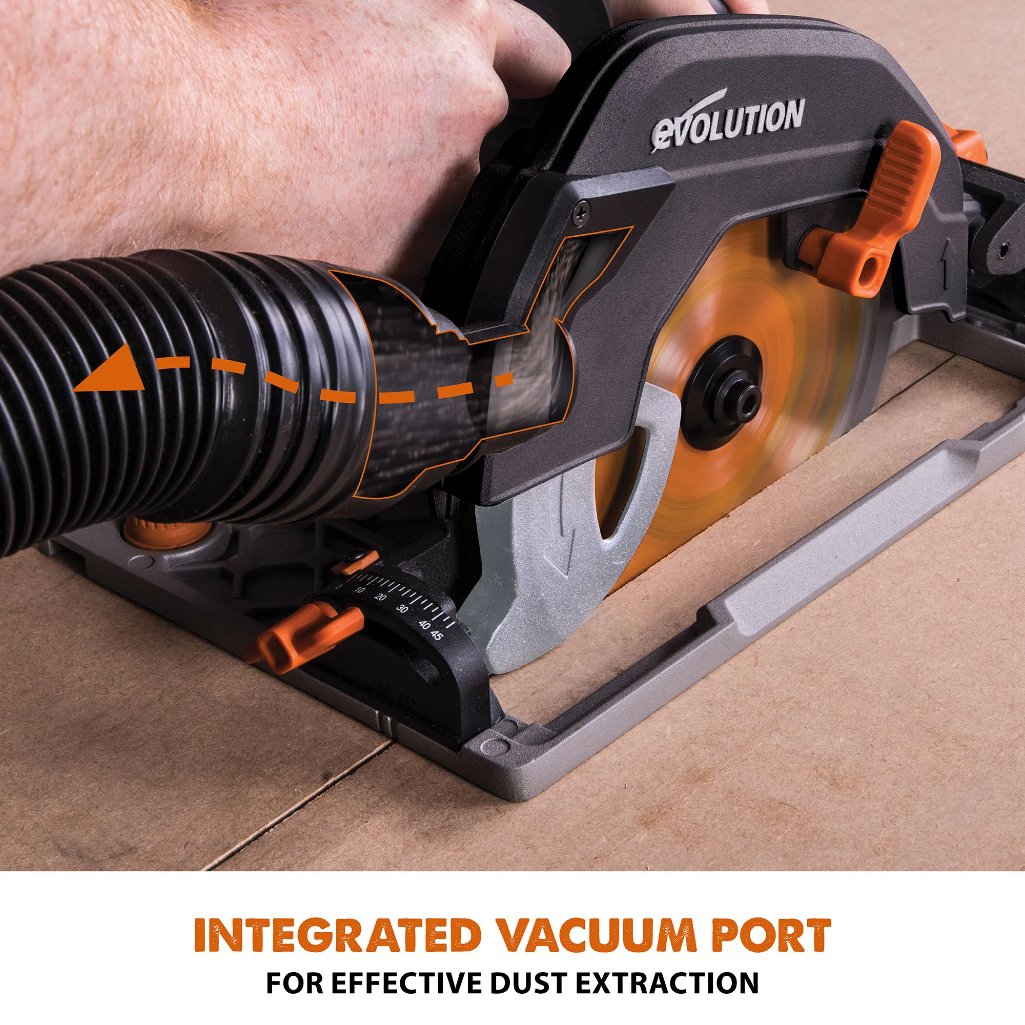 Evolution R185CCSX: Multi-Material Cutting Circular Saw 7-1/4 in. Blade With 3ft, 4in. Track Included - Image 16