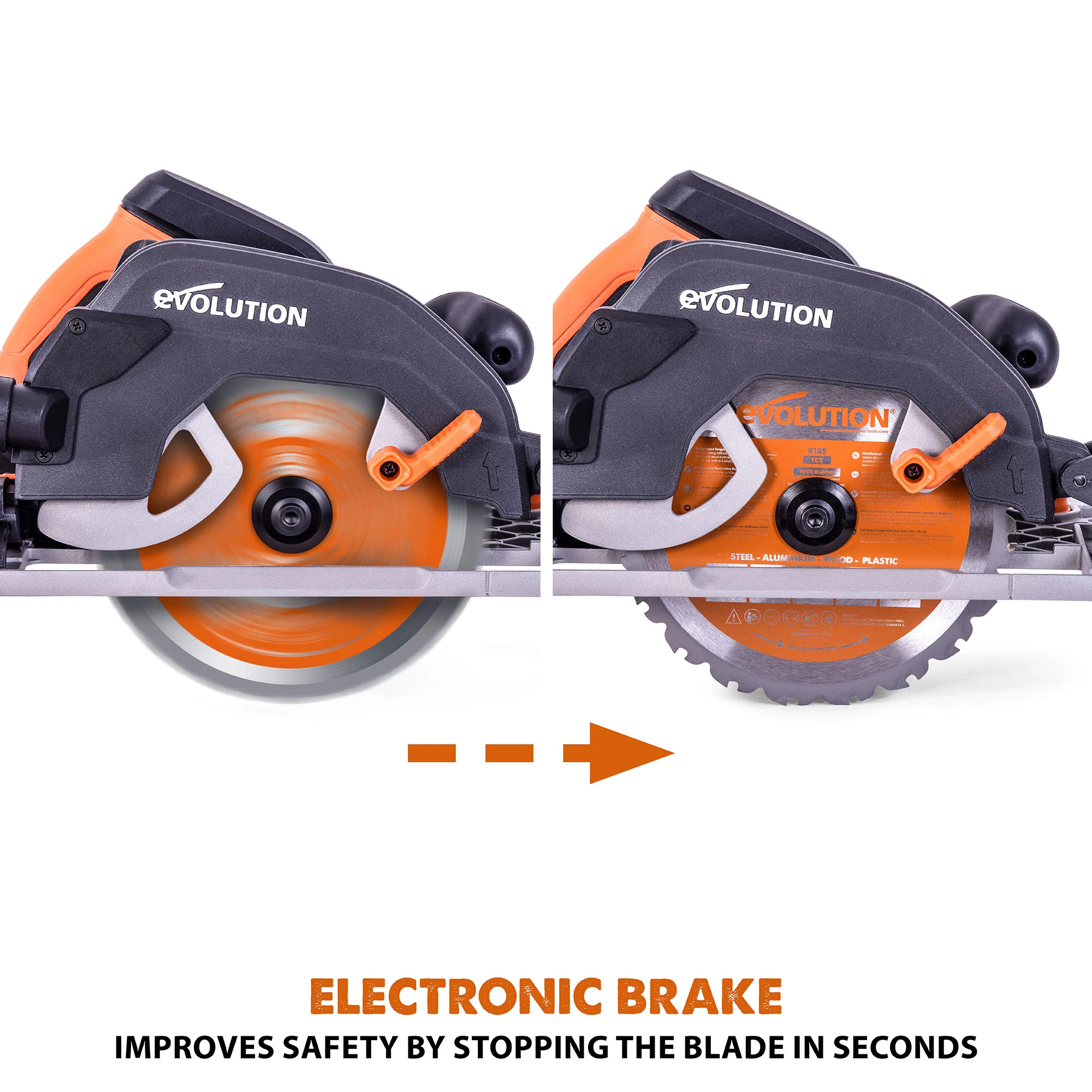 Evolution R185CCSX: Multi-Material Cutting Circular Saw 7-1/4 in. Blade With 3ft, 4in. Track Included - Image 19