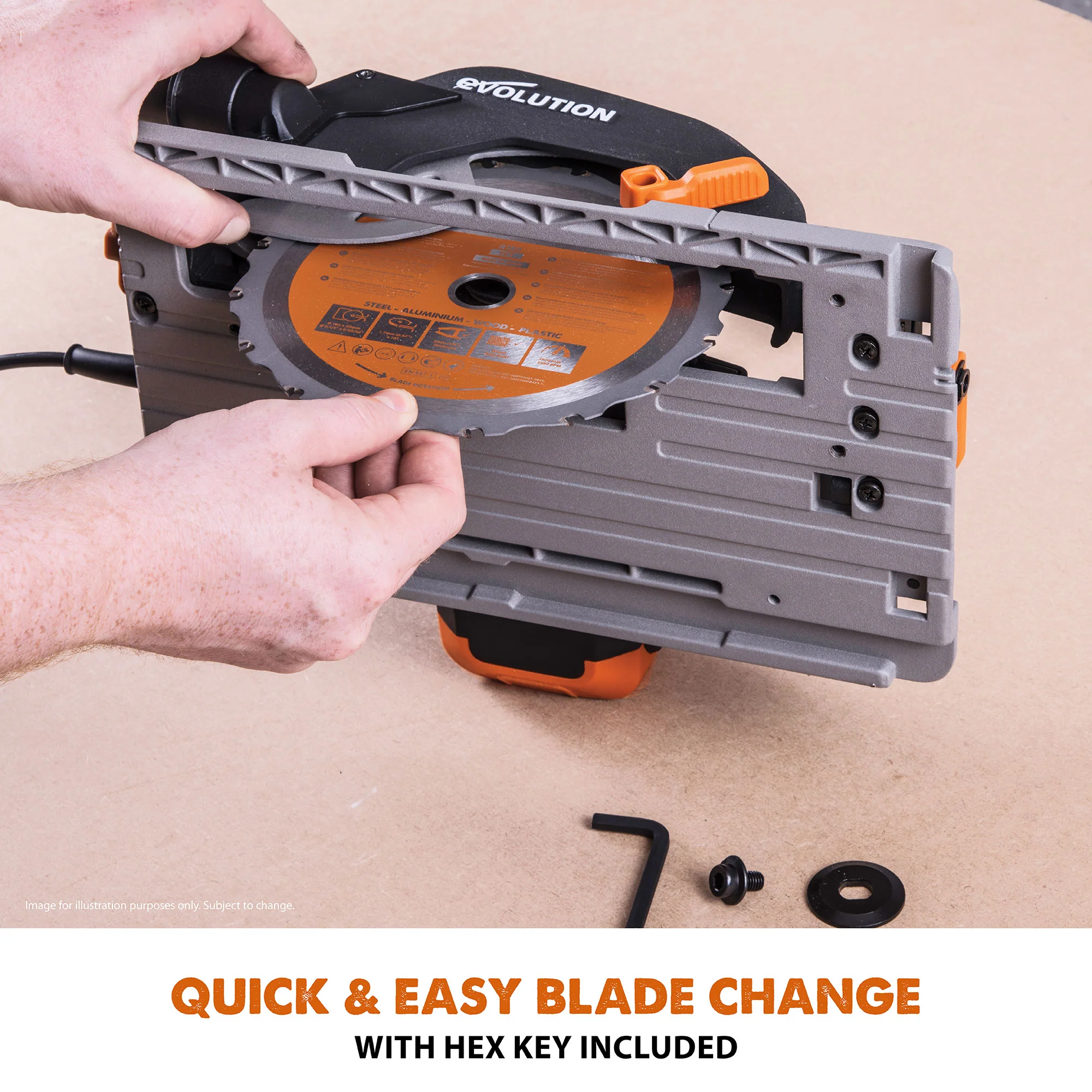 Evolution R185CCSX: Multi-Material Cutting Circular Saw 7-1/4 in. Blade With 3ft, 4in. Track Included - Image 21