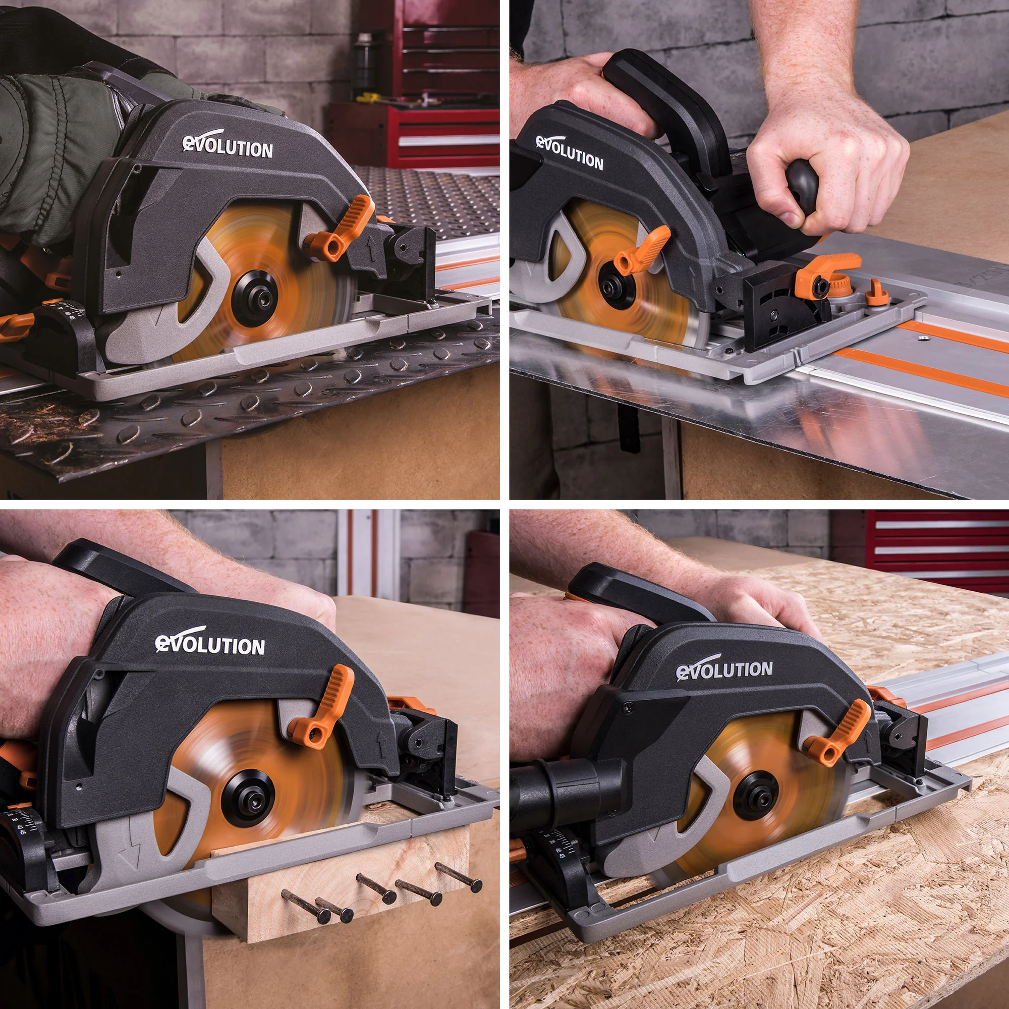 Evolution R185CCSX: Multi-Material Cutting Circular Saw 7-1/4 in. Blade With 3ft, 4in. Track Included - Image 6