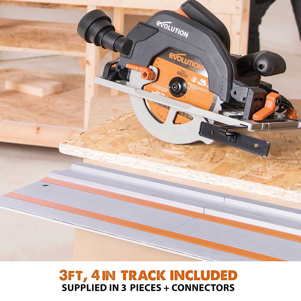 Evolution R185CCSX: Multi-Material Cutting Circular Saw 7-1/4 in. Blade With 3ft, 4in. Track Included - Image 7