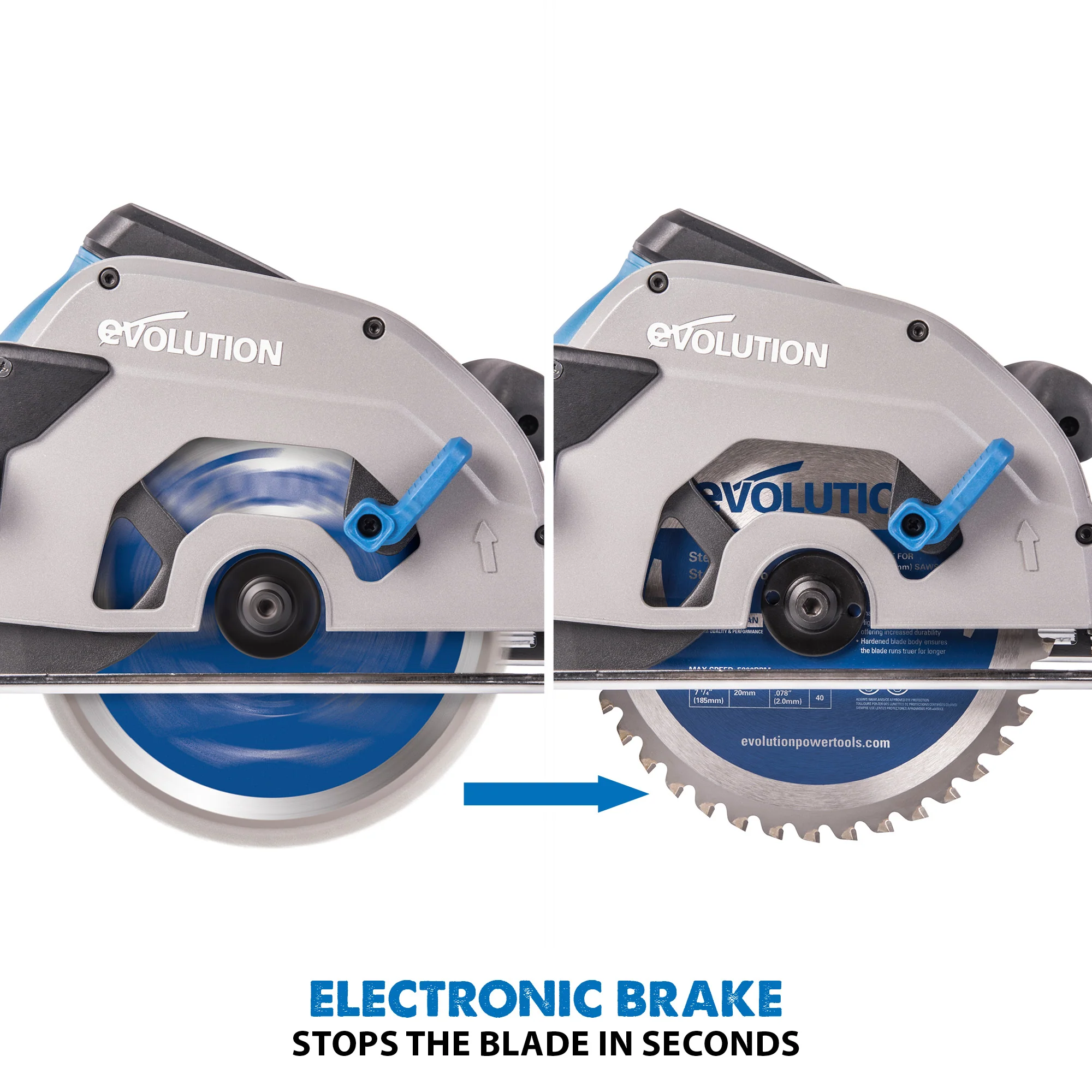 Evolution S185CCSL: Metal Cutting Circular Saw 7-1/4 in. Blade - Image 13