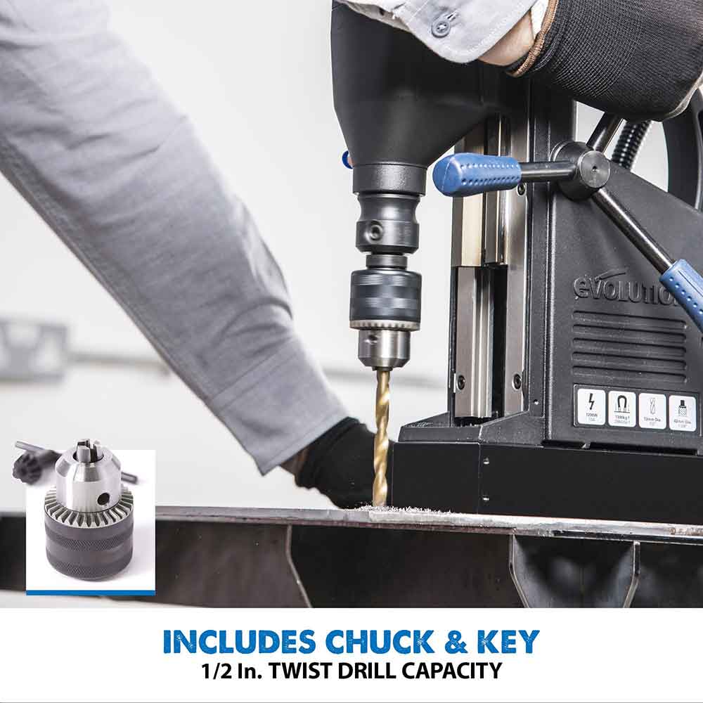 Evolution S28MAG: 1-1/8 in. Magnetic Drill With Carry Case - Image 8