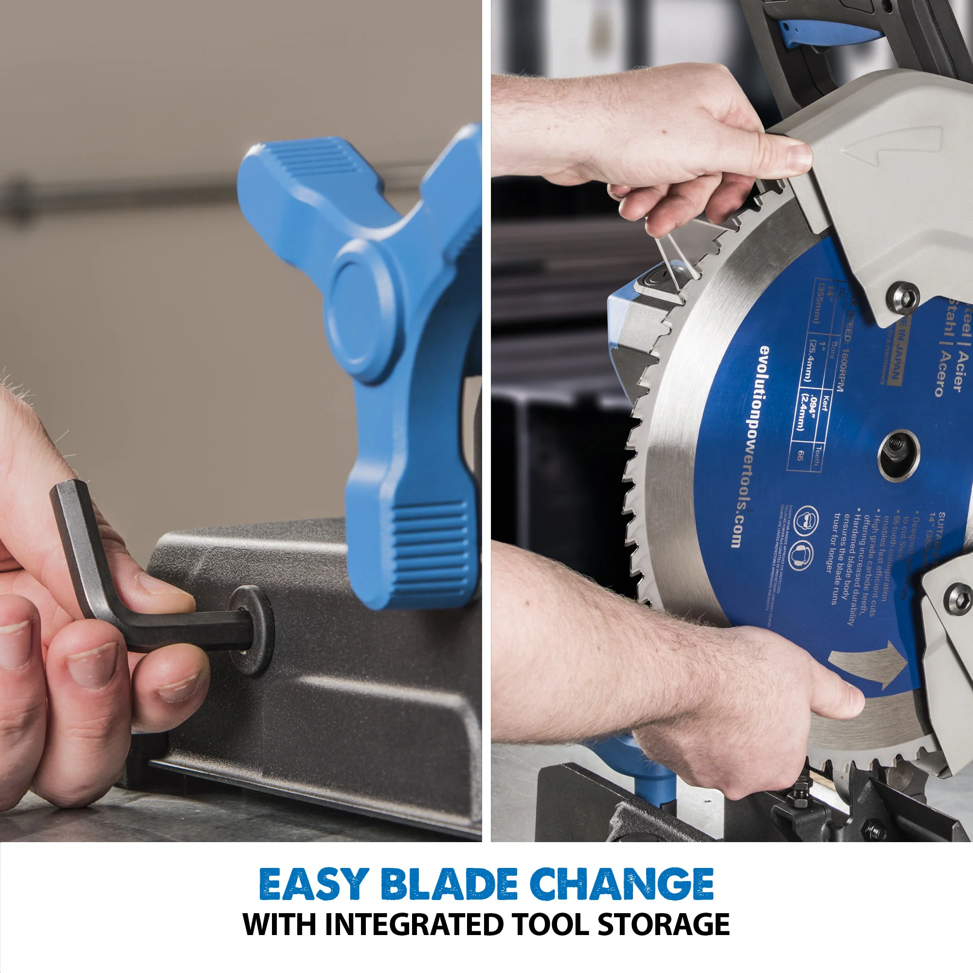 Evolution S355CPSL: Metal Cutting Chop Saw With 14 in. Mild Steel Blade - Image 15